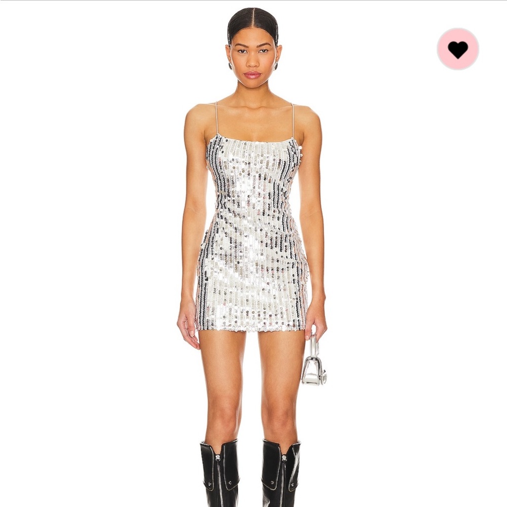 Midge Mini Dress in Silver